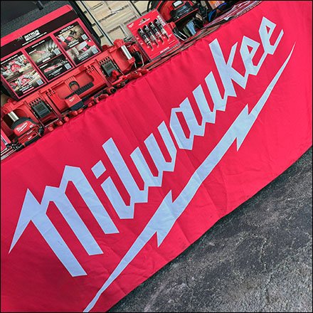 Milwaukee Pop-Up Hand Tool Table Drape Display