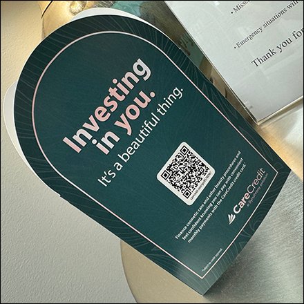 Invest In Beautiful You QR Code Trifold Pop-up