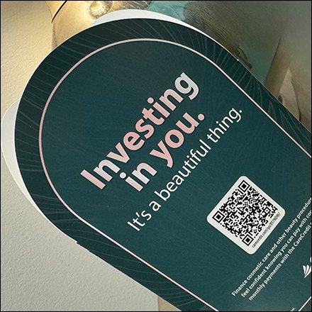 Invest In Beautiful You QR Code Trifold Pop-up