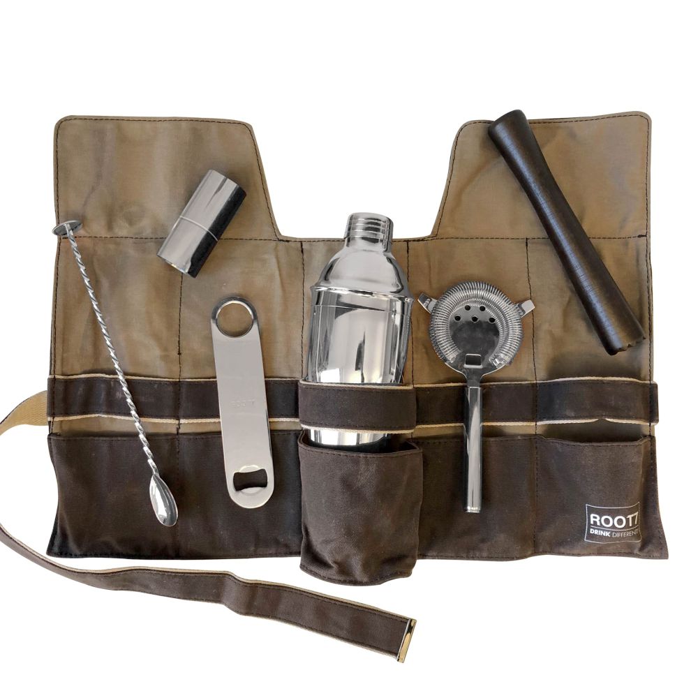 Root7 Silver Cocktail Bag and Tools