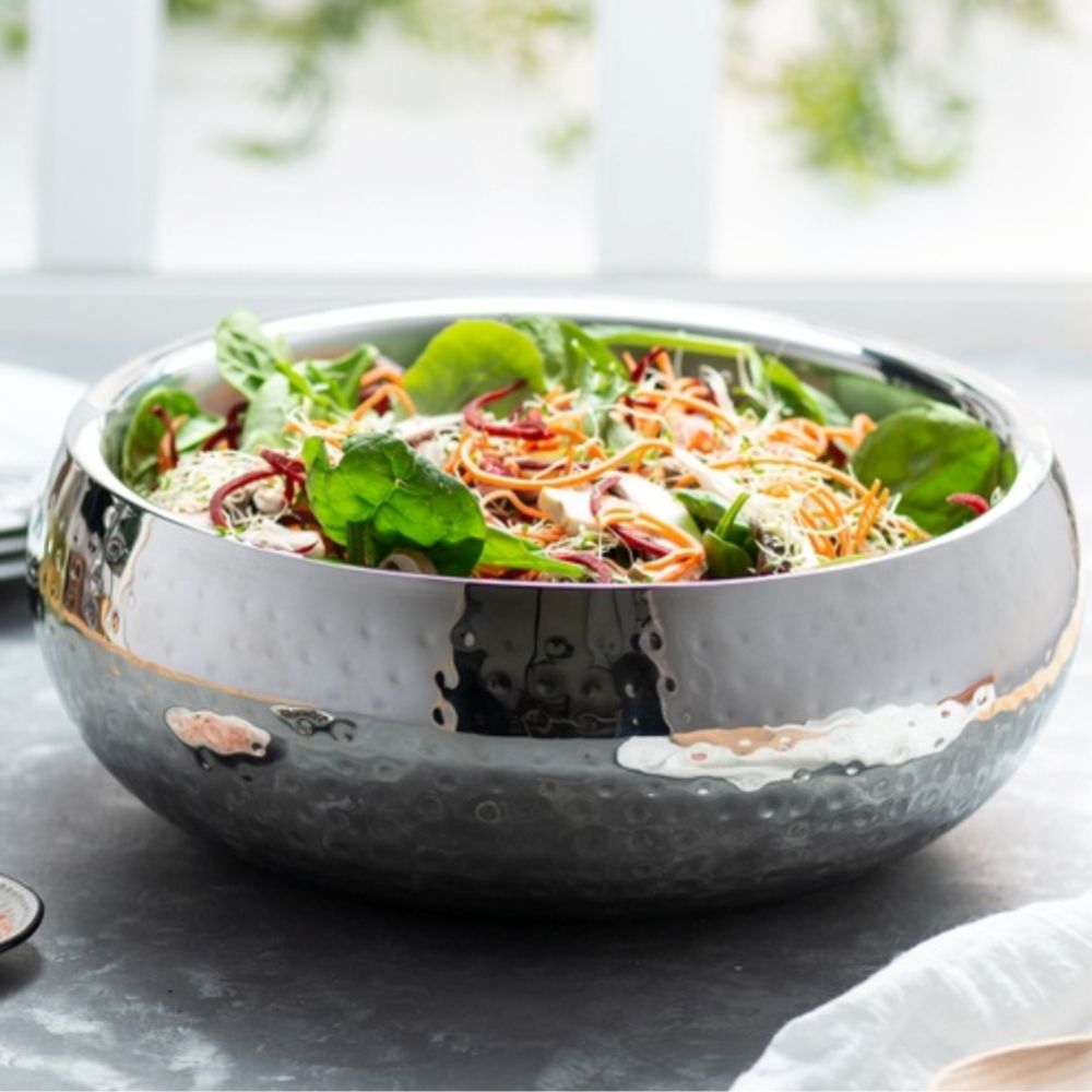 Kook Double Wall Hammered Serving Bowl - Thumbnail 2