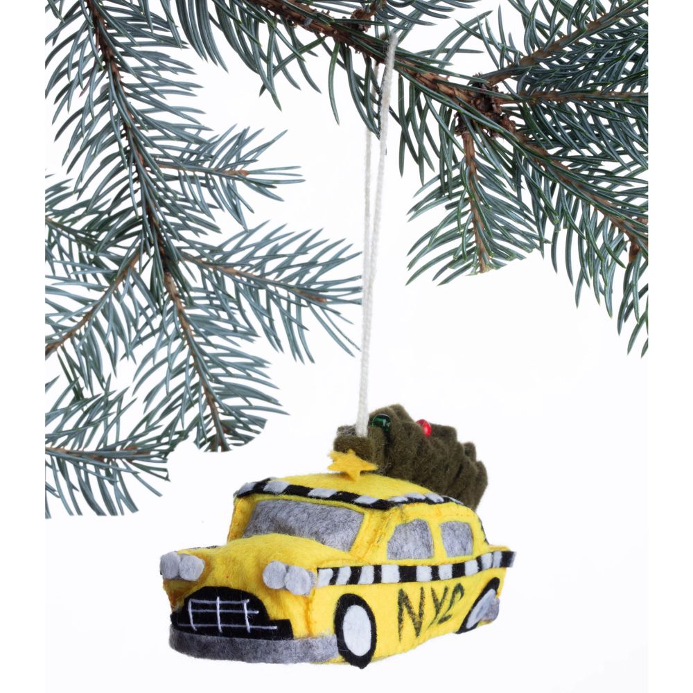 NYC Taxi & Tree Ornament