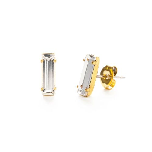 Amano Studio Baguette Stud Earrings - 24k Gold Plated