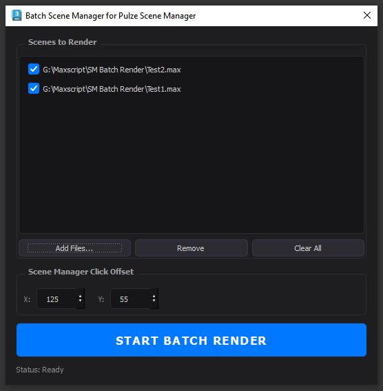 Batch Scene Manager for Pulze Scene Manager