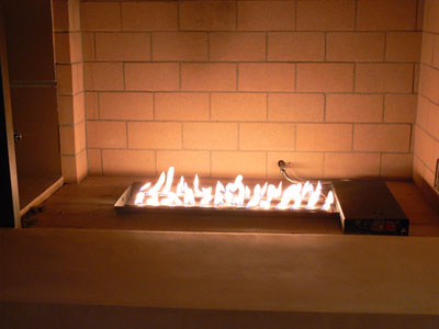 Vented Fireplace Burner Kit Stainless Steel Custom Pan Natural Gas Transitional Fireplace Grates And Andirons By Fire Pits Direct