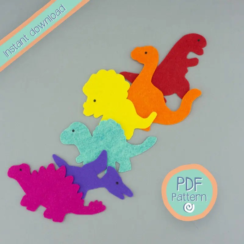 Dinosaur Felt Board Pattern Set - Flannel Board Fun for Free Printable Dinosaur Felt Dinosaur Pattern