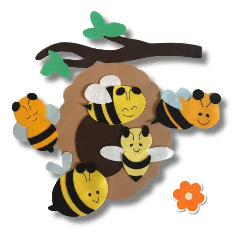 CLP Five Bees Felt Board