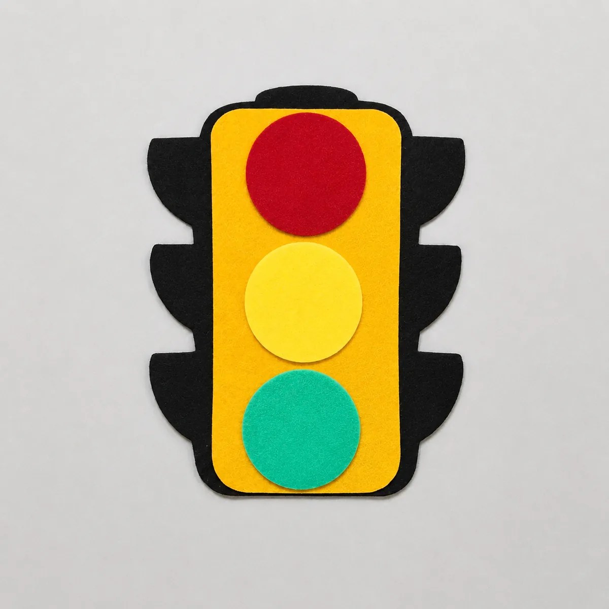 Felt board traffic light