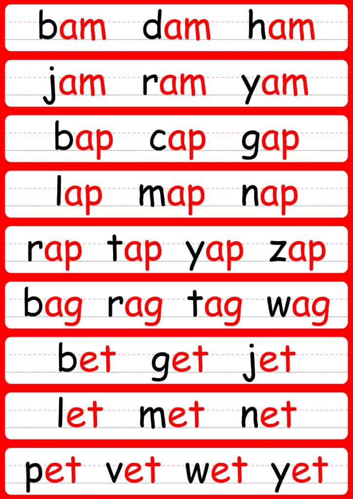 word family worksheets free printable cvc workbook