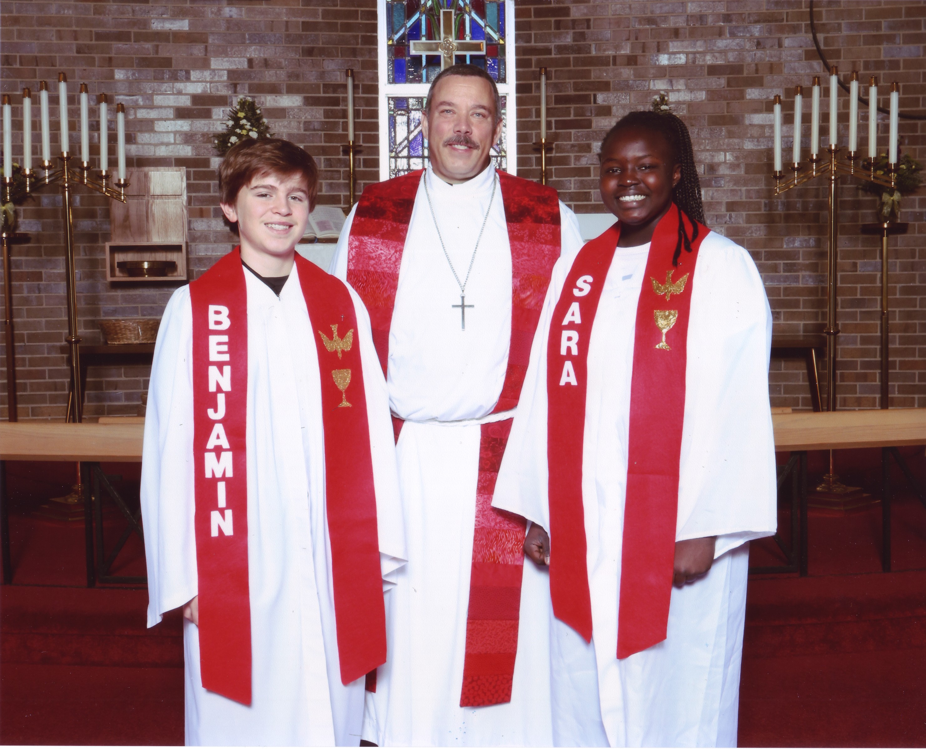 2017 1st row: Benjamin Niemeyer and Sara Diew. 2nd row: Pastor Douglas Dill
