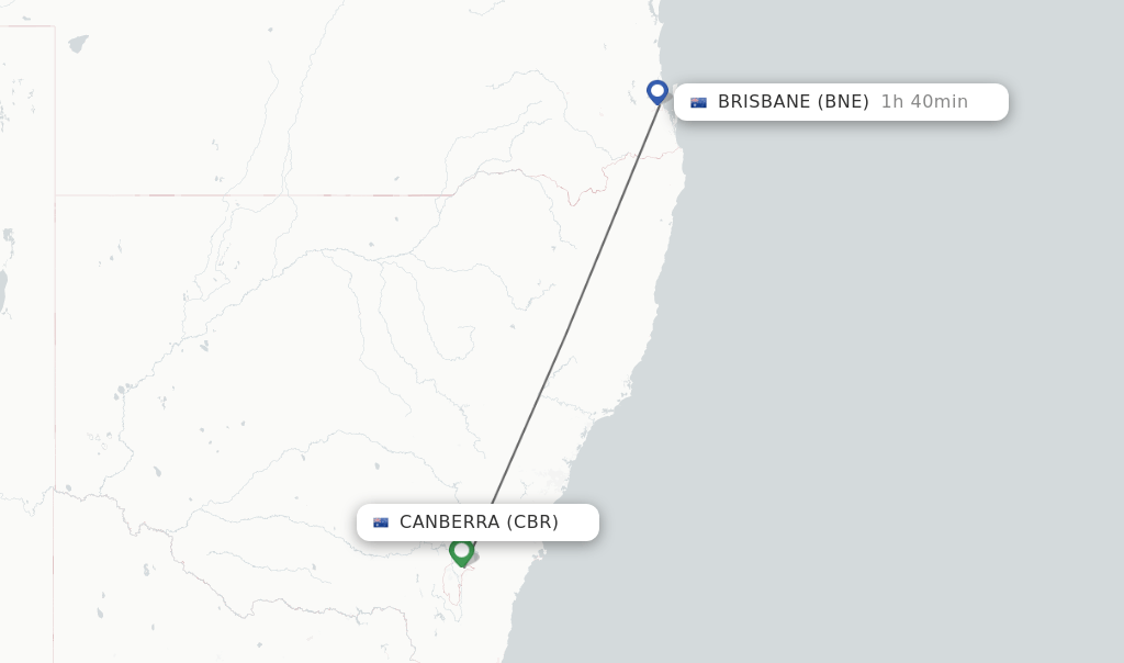 Direct Non Stop Flights From Canberra To Brisbane Schedules CBR BNE 