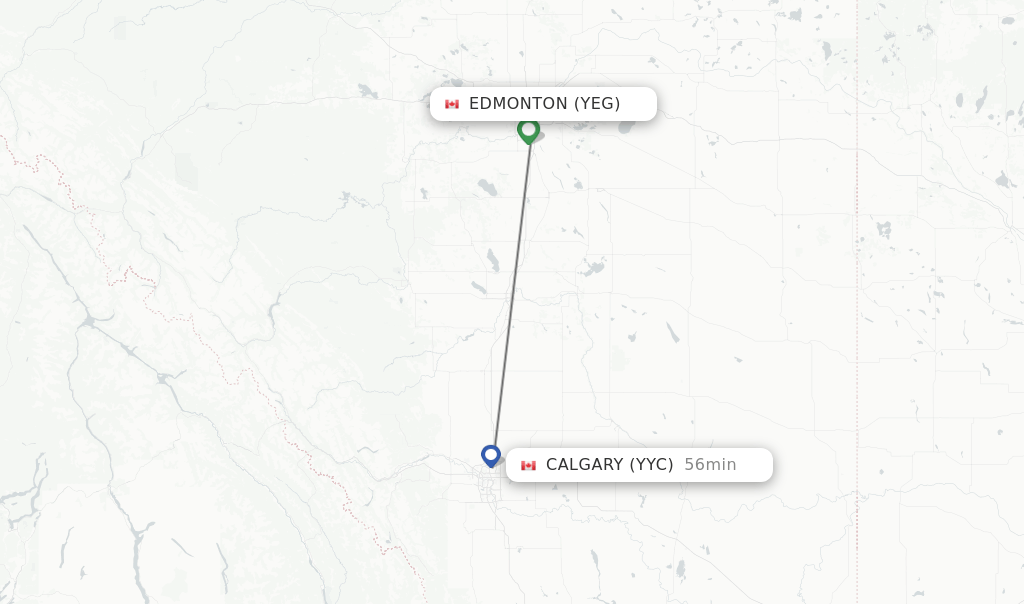 Direct Non Stop Flights From Edmonton To Calgary Schedules YEG YYC 