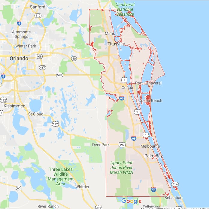 Brevard County Florida Map 