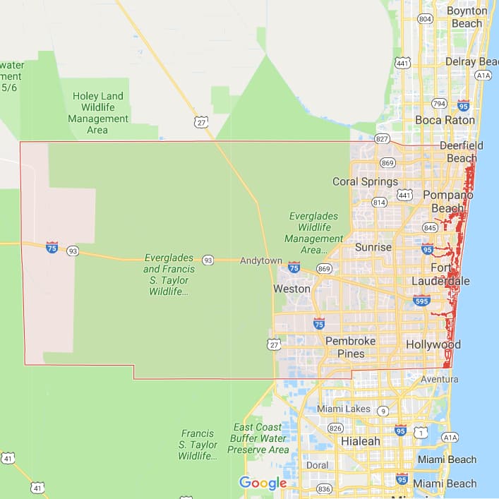 All 67 Florida County Interactive Boundary And Road Maps 