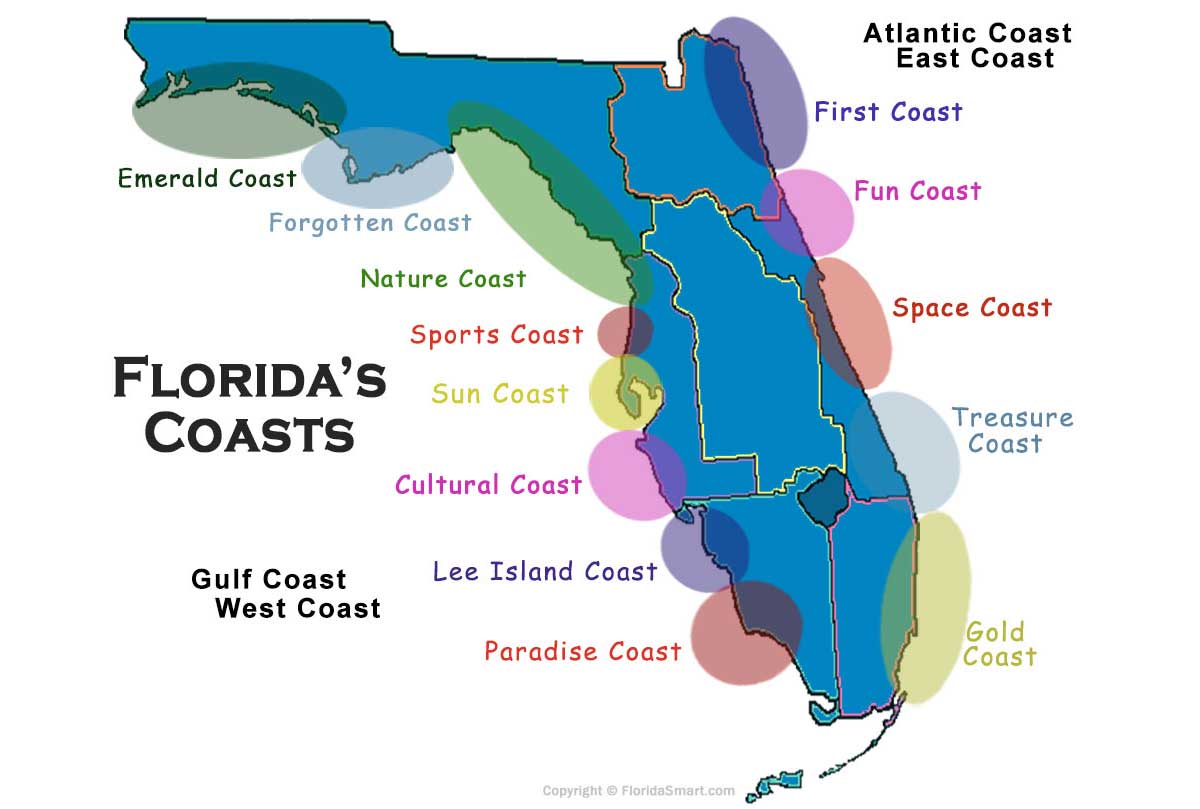 East Coast Map Of Florida Map Of FLORIDA With Facts YouTube Flcoasts20 1200 