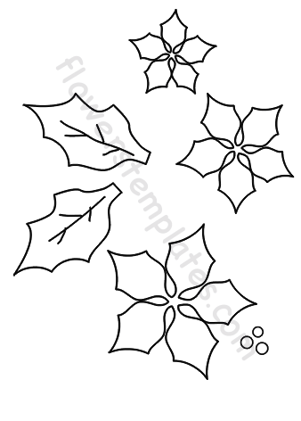 DIY Paper Poinsettia pattern 7 Paper Poinsettia patetrn