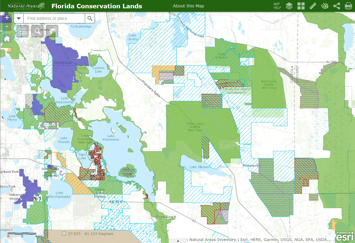 Florida Natural Areas Inventory FNAI ConLands WebApp 20170101 
