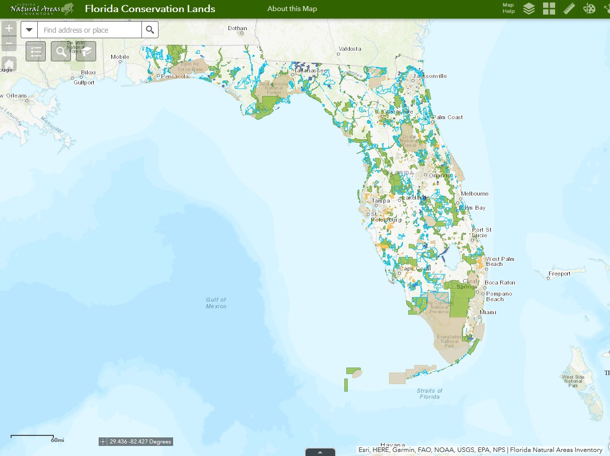 Lands Florida Natural Areas Inventory Cons Land Map 