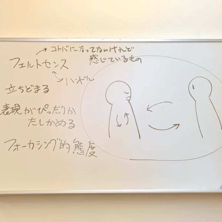 フォーカシングの要点の板書