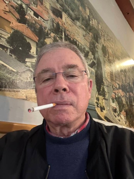 Partly smoking a Bosnian Cigarette