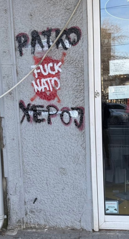 A political commentary in Belgrade