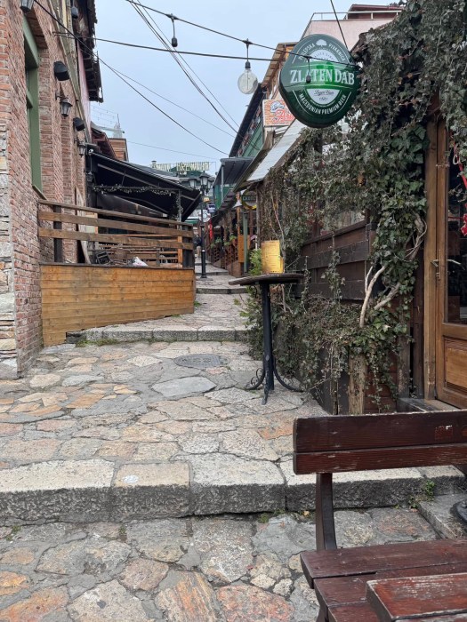 A quiet Skopje drinking area