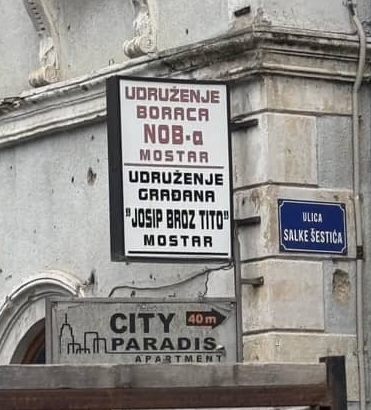 Tito sign in Mostar