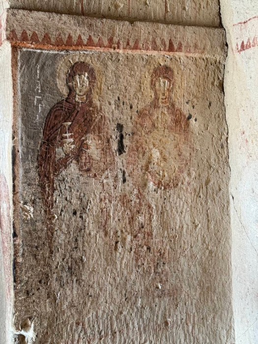 Defaced religious figures