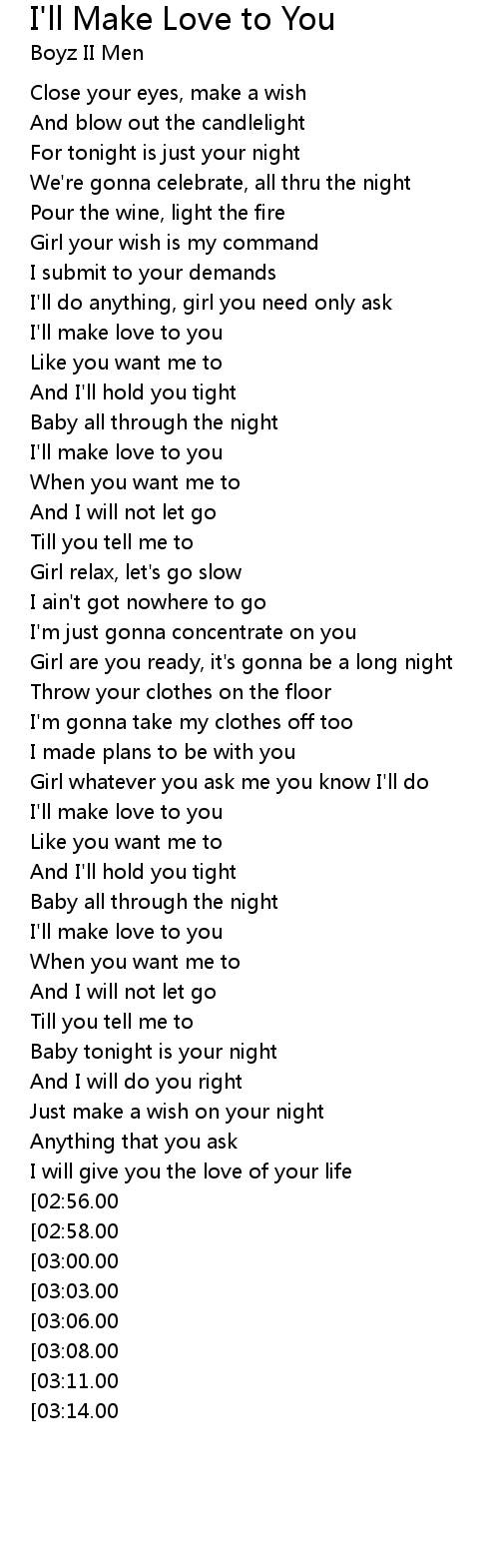 I ll make it up to you lyrics