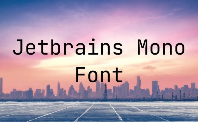 Jetbrains Mono Font Free Download