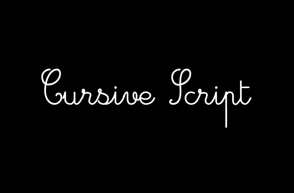 cursive script font 3