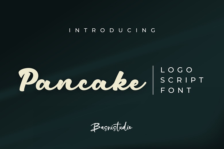 Pancake Logo Script Font