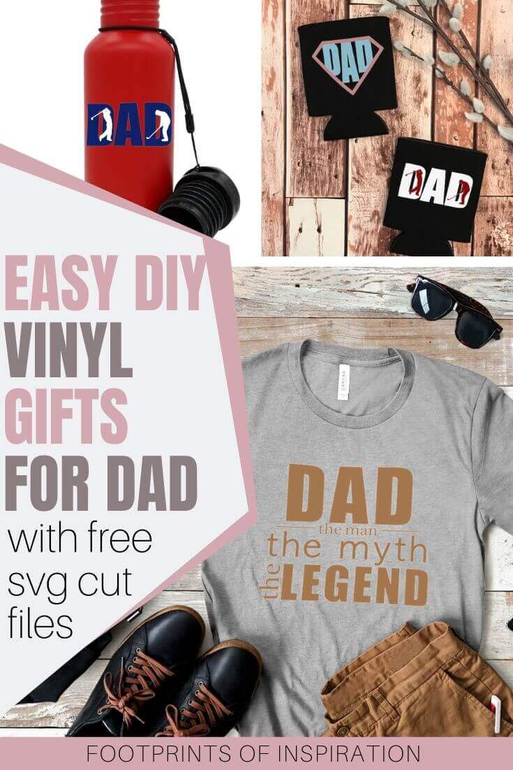 Cricut christmas ideas, christmas vinyl, christmas printables,. Easy Vinyl Gifts For Dad With Free Svg Cut Files Footprints Of Inspiration