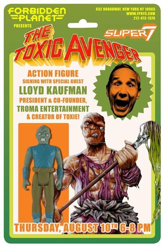 Toxic Avenger Action Figure Signing with Lloyd Kaufman at FPNYC