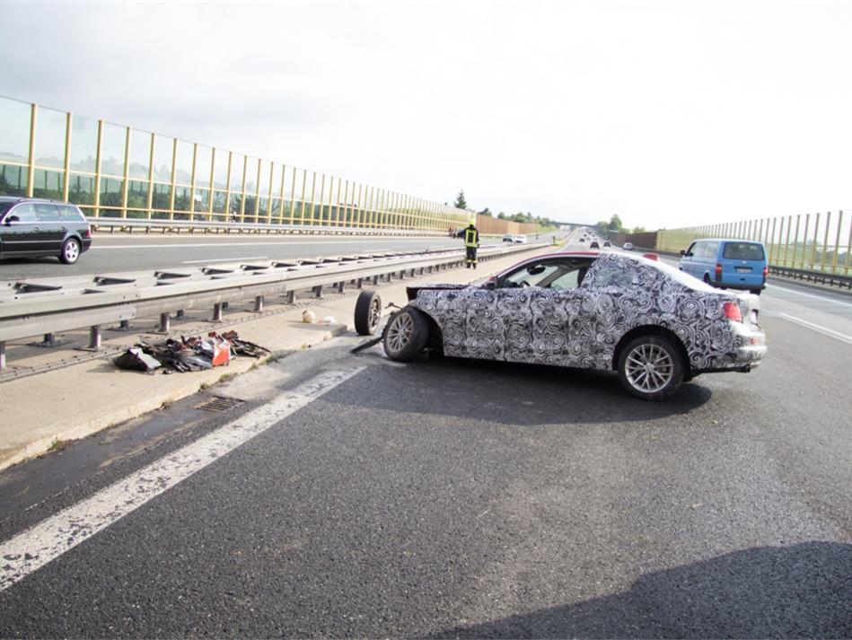 Bmw 2 series coupé prototype wrecked during test on the autobahn