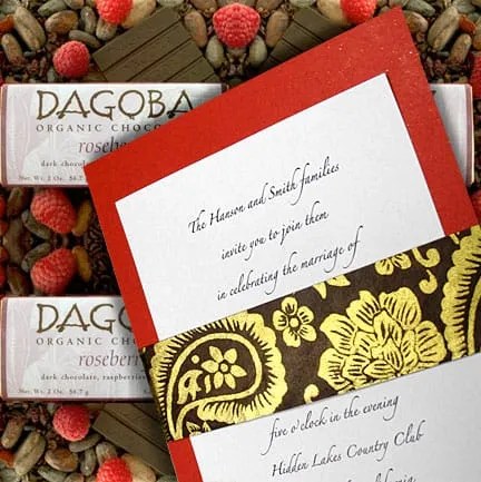 View unique wedding invitations sample collection 118 DIY Red Wedding Invitation with Gold Floral Wrap