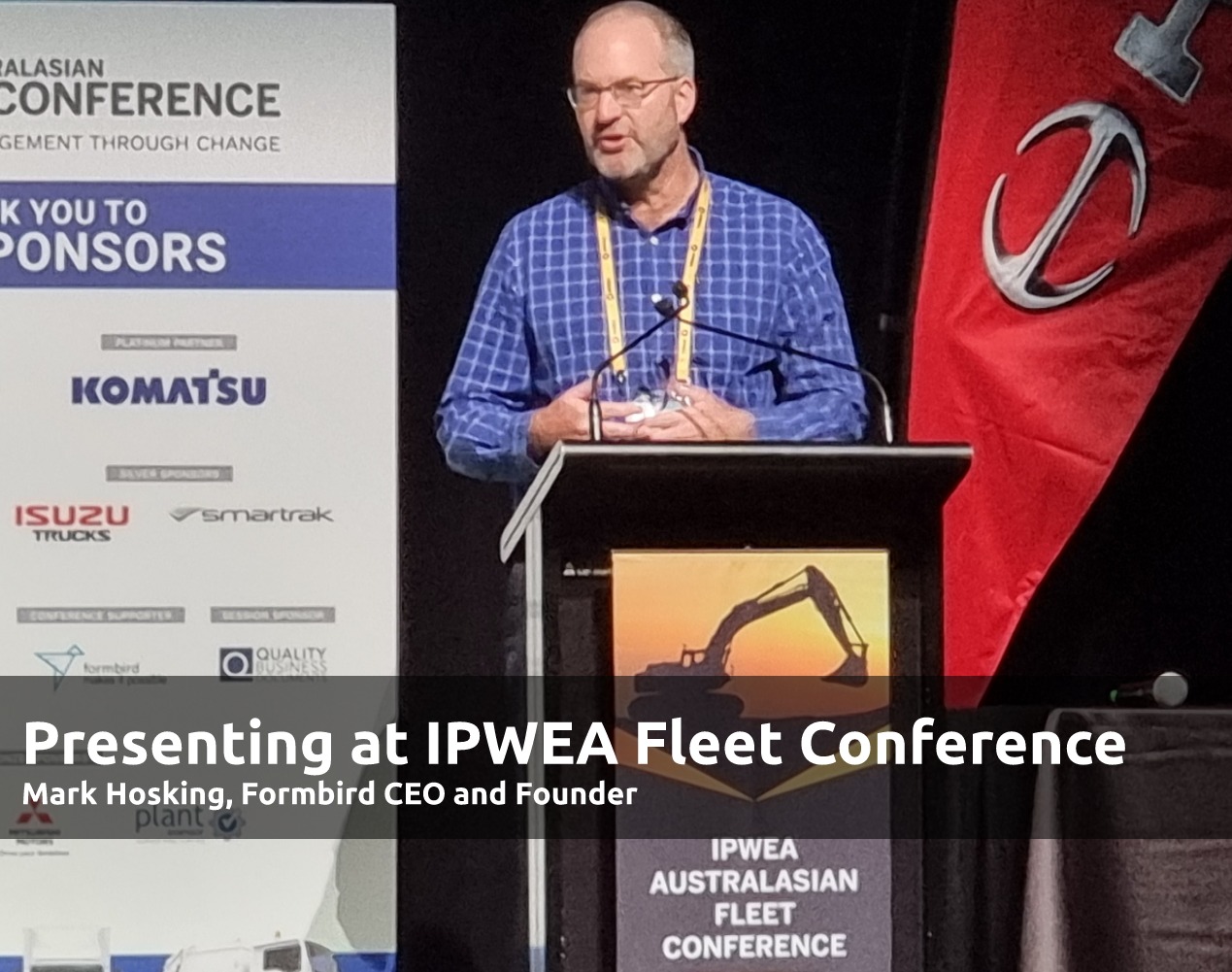 Mark Hosking presenting at IPWEA 2022 Australasian fleet conference
