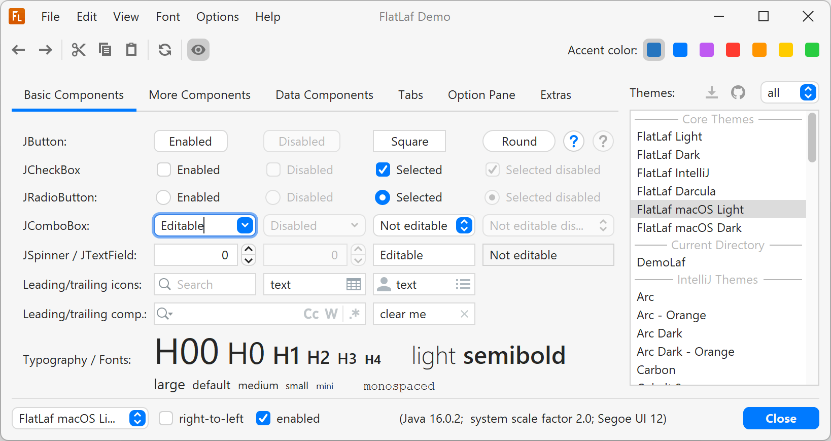 Java Swing Look And Feel Themes