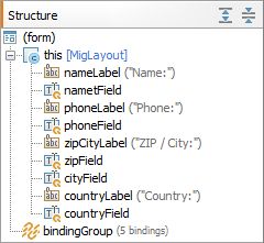 Structure View Jformdesigner Java Swing Gui Designer - Mobile Light Wallpapers for Desktop