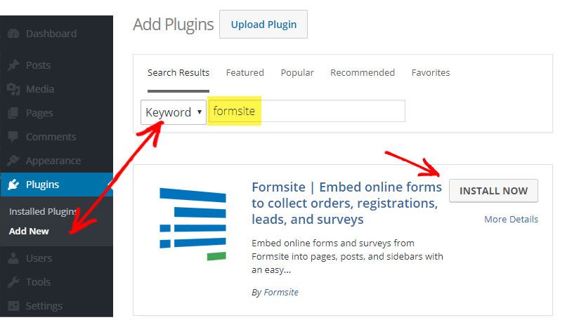 Hubspot for wordpress · 4. WordPress Plugin for Embedding Forms With a Shortcode - Formsite