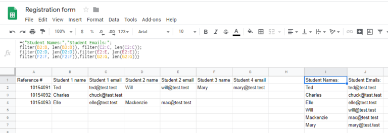 Google sheets tips for working with online forms