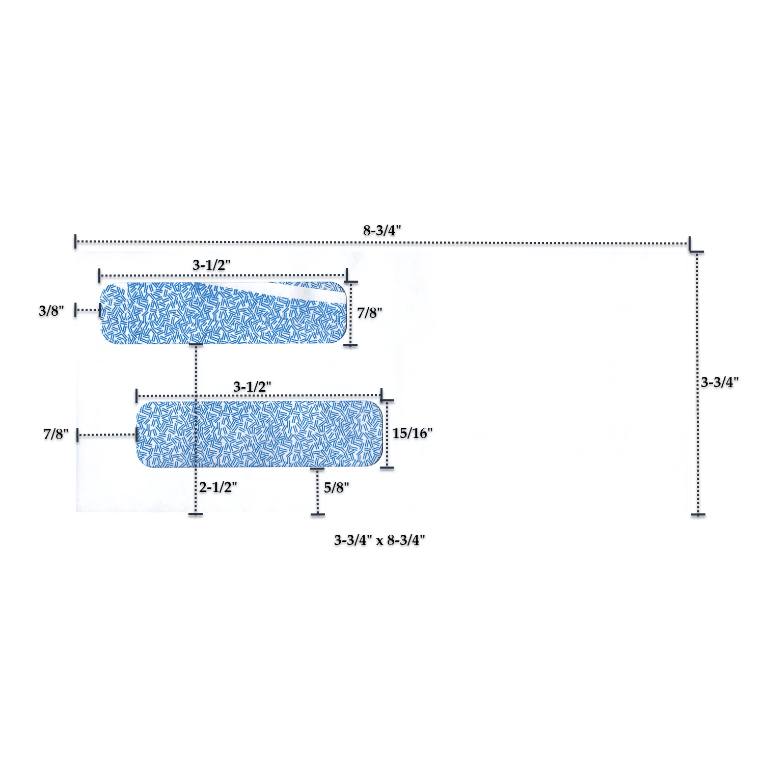 ENV-937 - 3 3/4" x 8 3/4" Double Window Check Envelope