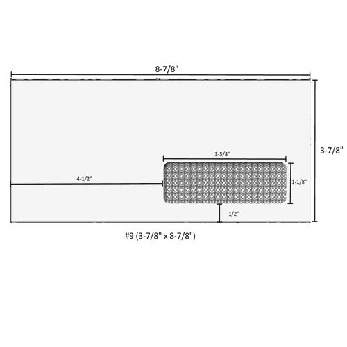 no 9 envelope (3-7/8" x 8-7/8") single window