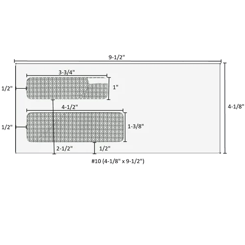 #10 (4-1/8" x 9-1/2") - Double Window Envelopes Moisture Seal - 4365