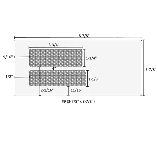 #9 (3-7/8" x 8-7/8") Double Window Envelope - Moisture Seal - 6156