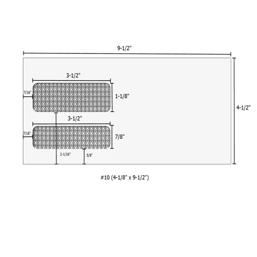 #10 (4-1/8" x 9-1/2") - Double Window Envelope - Moisture Seal - 80631