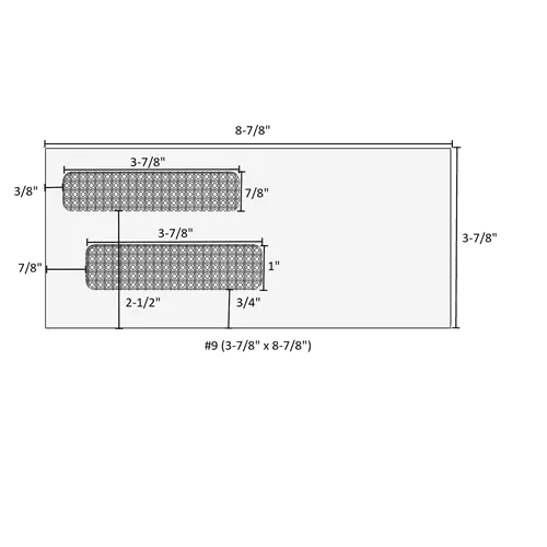 #9 (3-7/8" x 8-7/8") Double Window Envelope - Self Seal - E40338S