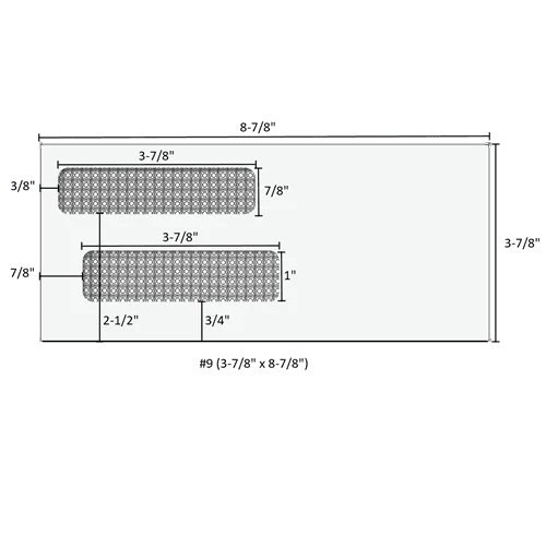 #9 (3-7/8" x 8-7/8") Double Window Envelope - Moisture Seal - E44005