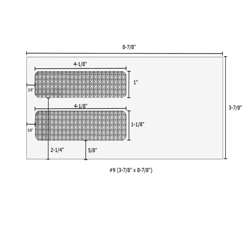 #9 (3-7/8" x 8-7/8") Double Window Envelope - Self Seal - E44909S14