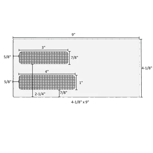 4-1/8" x 9" - Double Window Envelope - Self Seal - E5122S